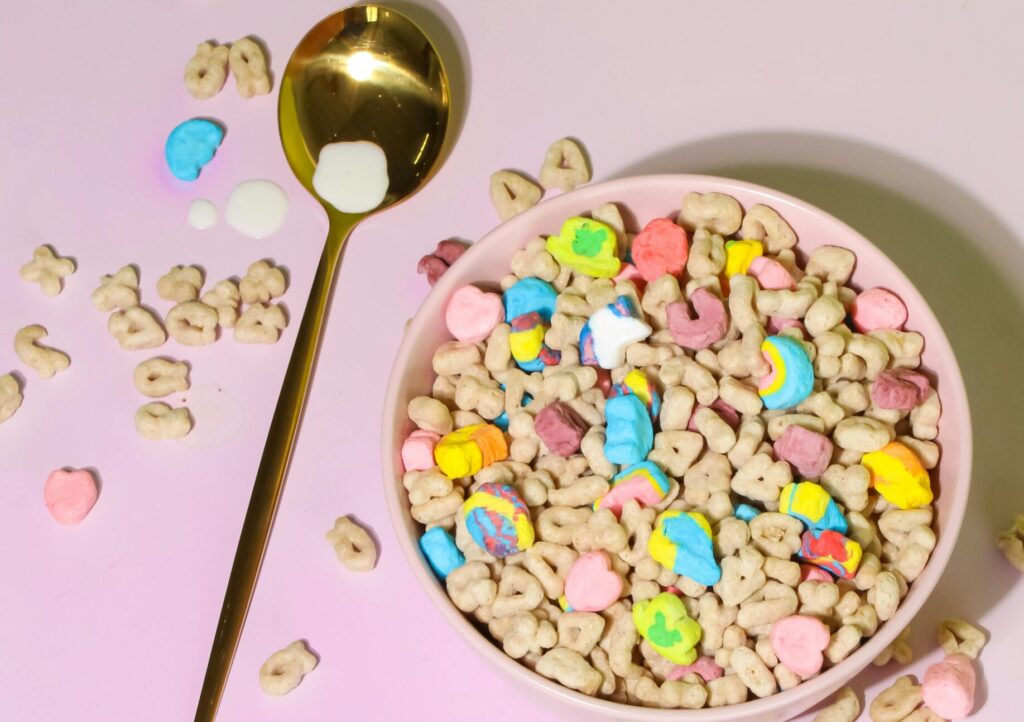 sugary breakfast cereal